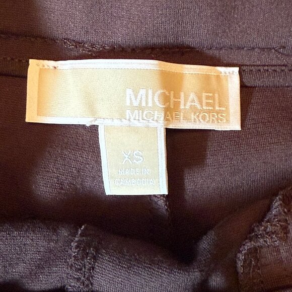Michael Michael Kors Brown Zip-Pocket Pull-On Pants size XS - Picture 6 of 10